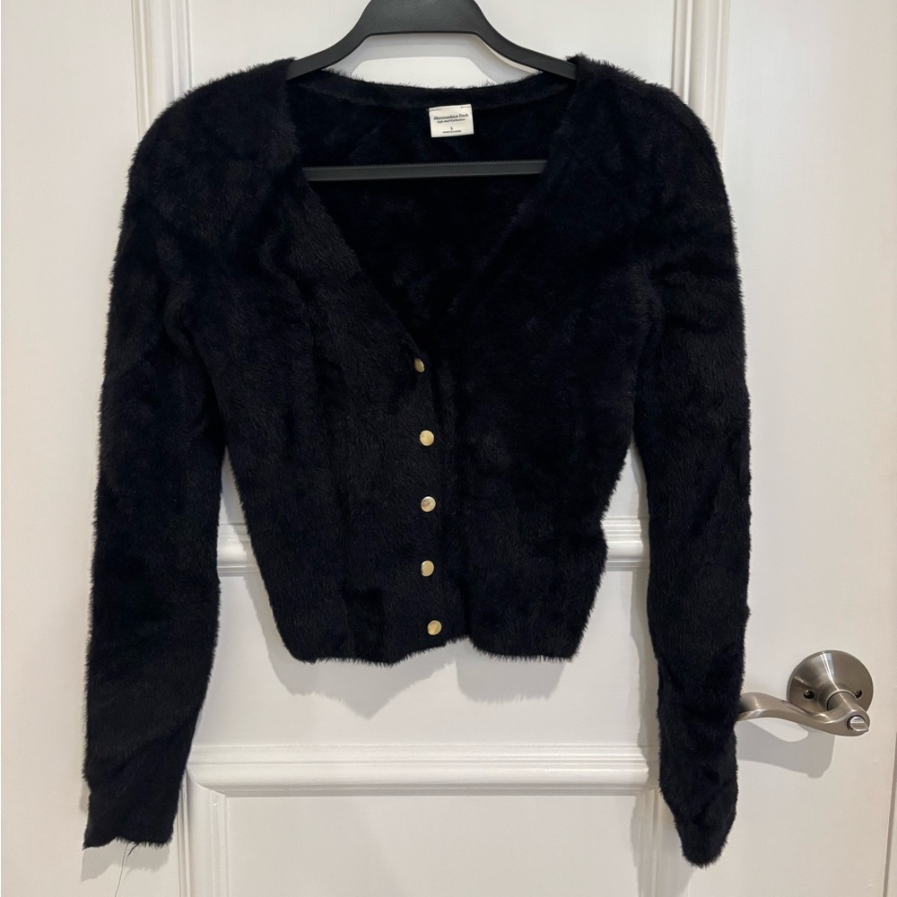 Abercrombie Fuzzy Cardigan Sweater